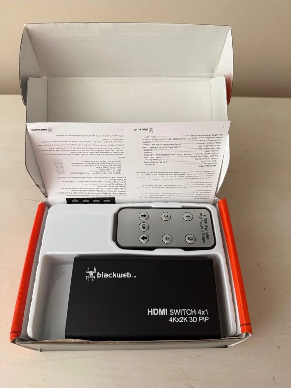 blackweb 4-Port HDMI Switch - Black
